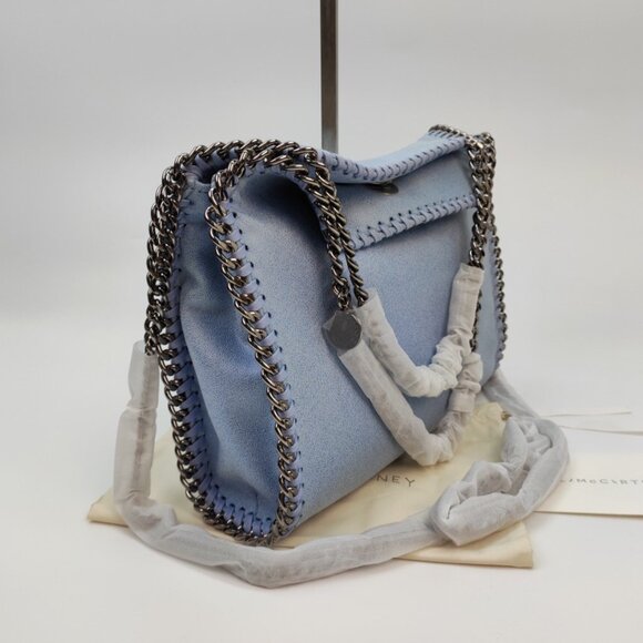 Stella McCartney: Shimmer Faux Leather Mini Falabella Crossbody Bag - Picture 4 of 6